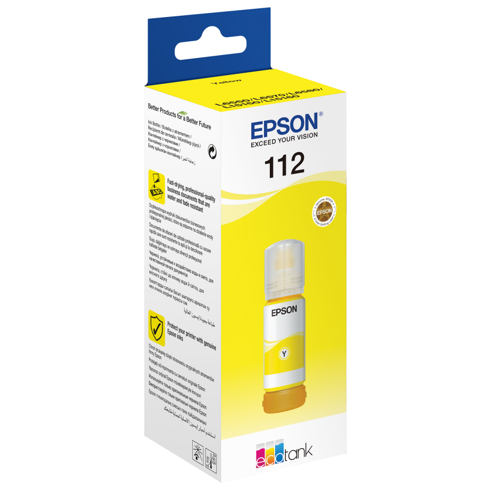 Bouteille d'encre Originale Epson EcoTank 112 / Jaune