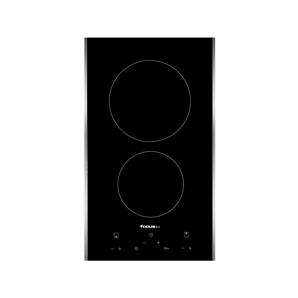 Plaque de Cuisson Focus Line Domino Vitro / 30 cm / Noir Céramique