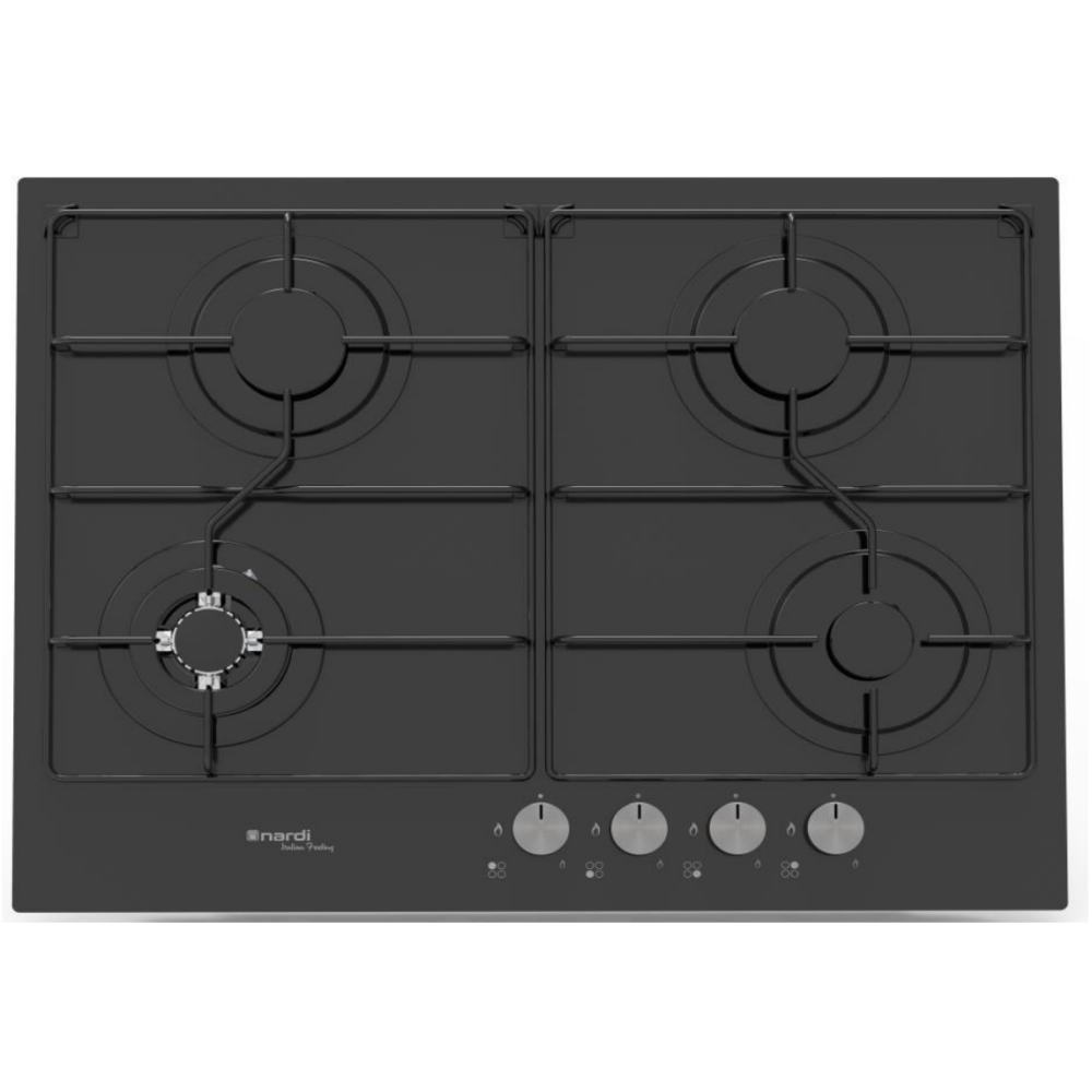 Plaque de cuisson encastrable Nardi LG757AVN.T001 / 70cm / 4 Feux / Noir