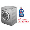 Machine À Laver Automatique Brandt BAL82SS / 8Kg / Silver + Gel Liquide Lilas 3L Offert + Aspirateur Balai 2 en 1 Brandt 600W Offert