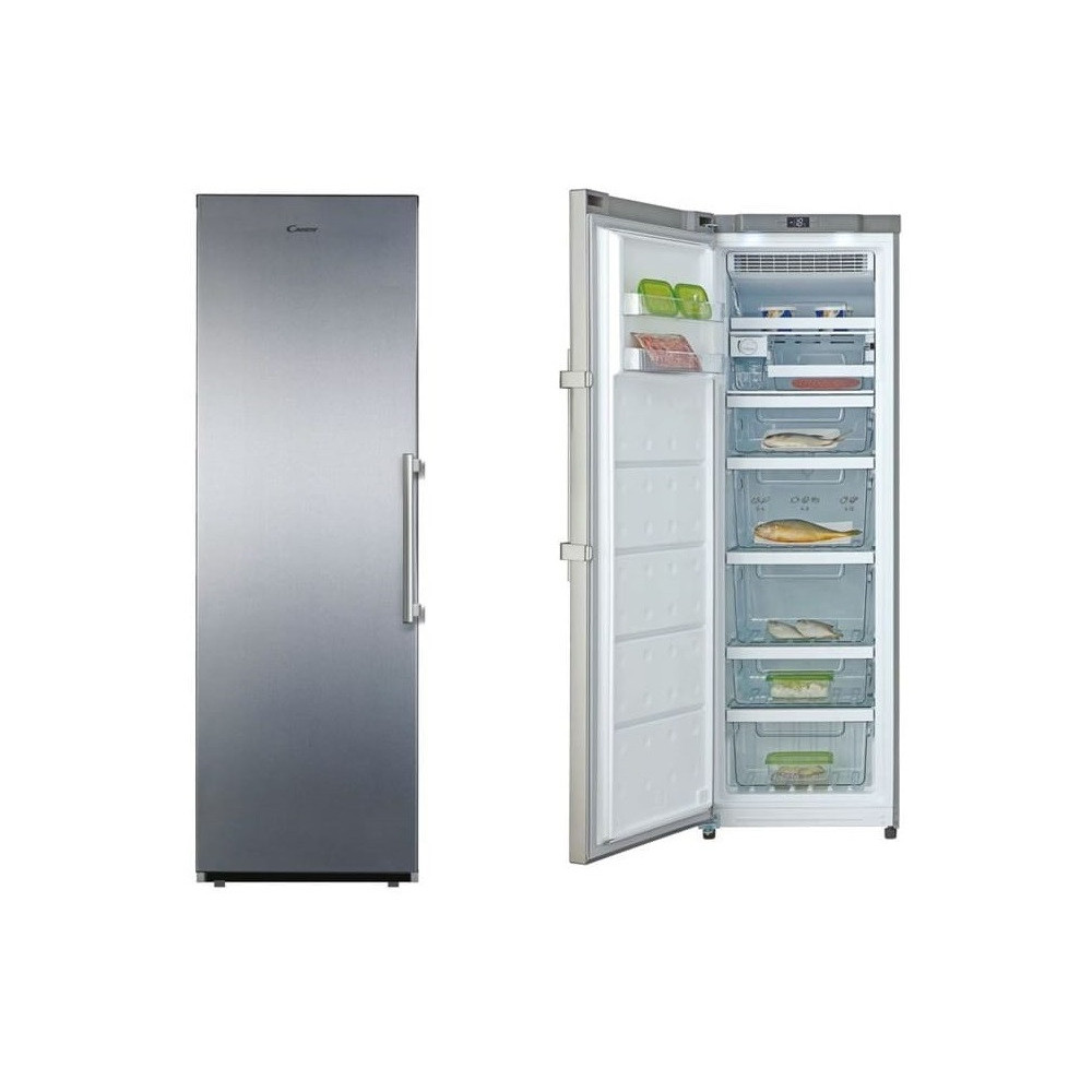 Congélateur armoire Candy CFF1864XM/N / 271 L / Inox + Livraison + Mise en Place Gratuites