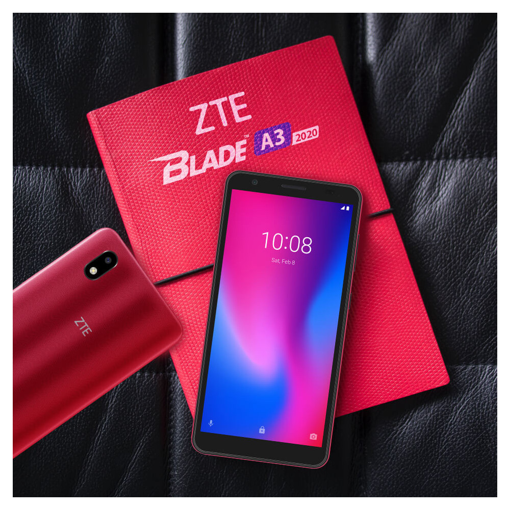 Smartphone ZTE Blade A3 2020 / 1 Go / 32 Go / Double SIM / Rouge + Coque silicone offerte
