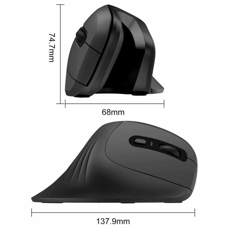 SOURIS SANS FIL VERTICALE ERGONOMIQUE HAVIT - MS550GT - Noir