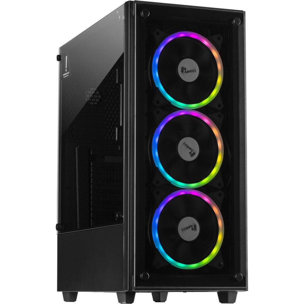 Boîtier Gamer Inter-Tech C-303 Mirror Noir