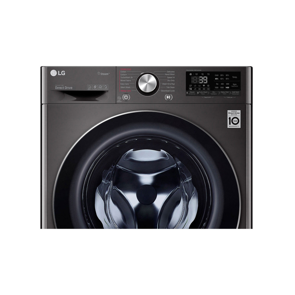 Lavante séchante Frontale LG 9 Kg / Smart DD 6M / Noir + Gel LILAS Gratuit