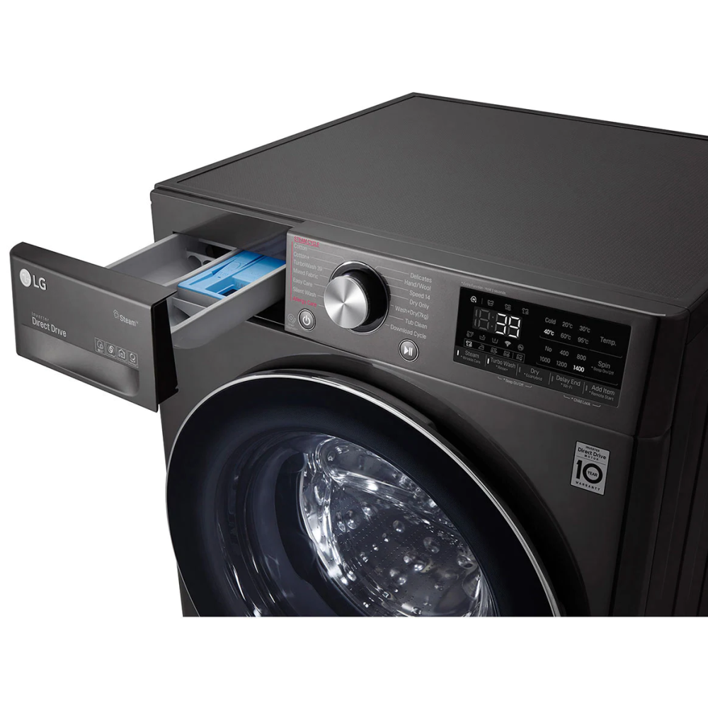 Lavante séchante Frontale LG 9 Kg / Smart DD 6M / Noir + Gel LILAS Gratuit