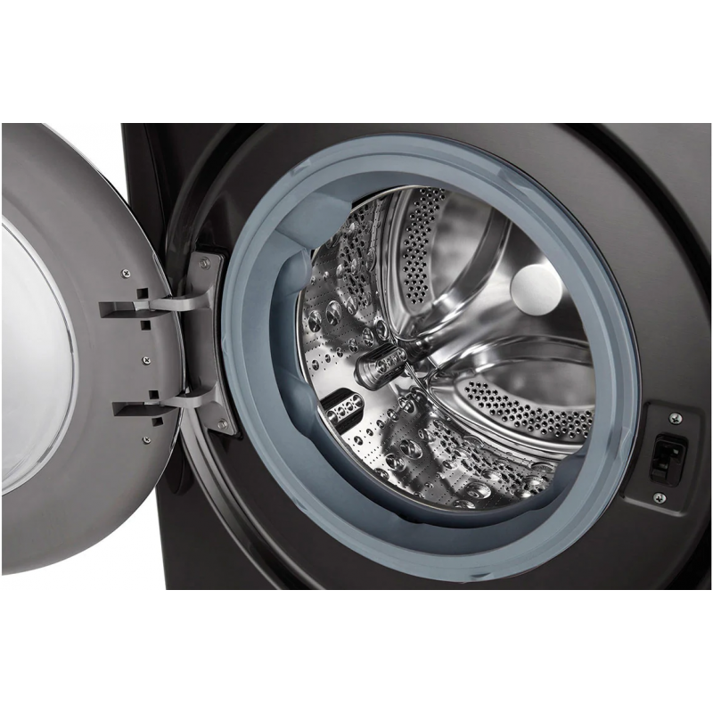 machine à laver à vapeur LG 9 kg noir