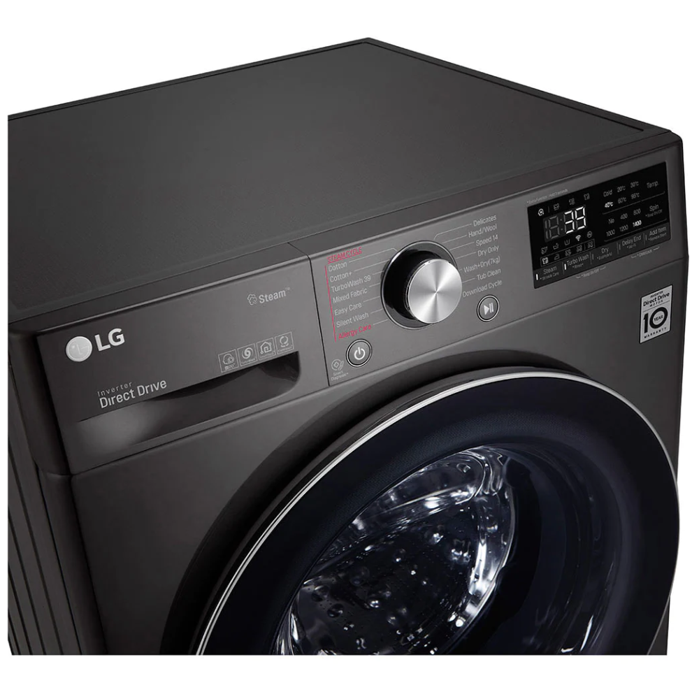 Lavante séchante Frontale LG 9 Kg / Smart DD 6M / Noir + Gel LILAS Gratuit