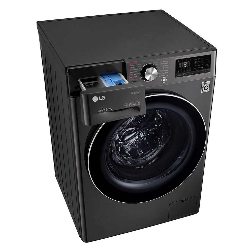 Lavante séchante Frontale LG 9 Kg / Smart DD 6M / Noir + Gel LILAS Gratuit