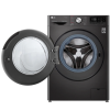 machine à laver à vapeur LG 9 kg  noir
