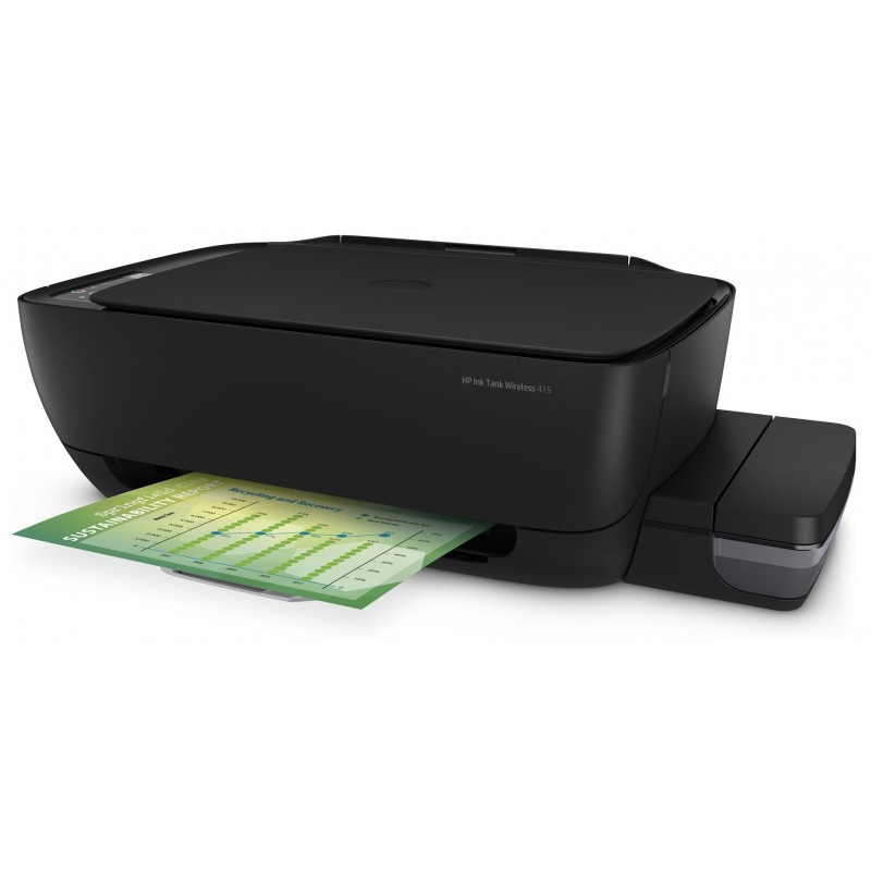 Imprimante Multifonction Jet d'encre 3 en 1 à réservoir intégré HP Ink Tank 415 / Wifi + Rame Papier A4 de 250 Feuilles + Câble USB