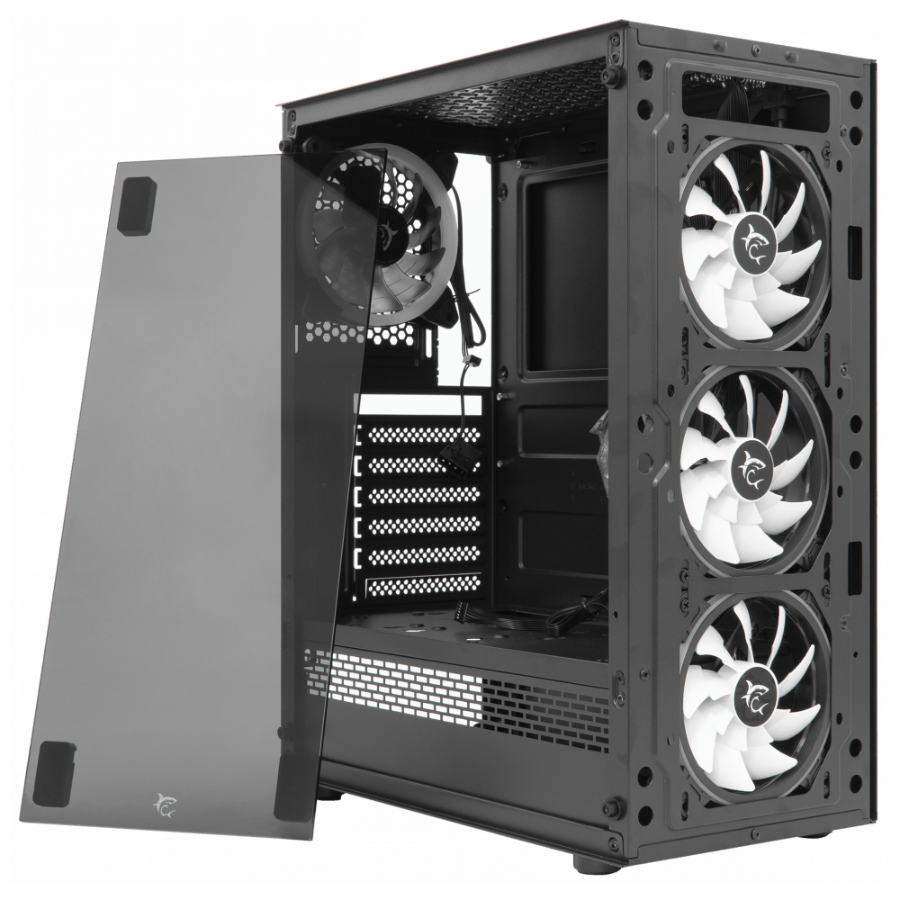 Boitier Gamer White Shark BUNKER / Noir / LED Rouge