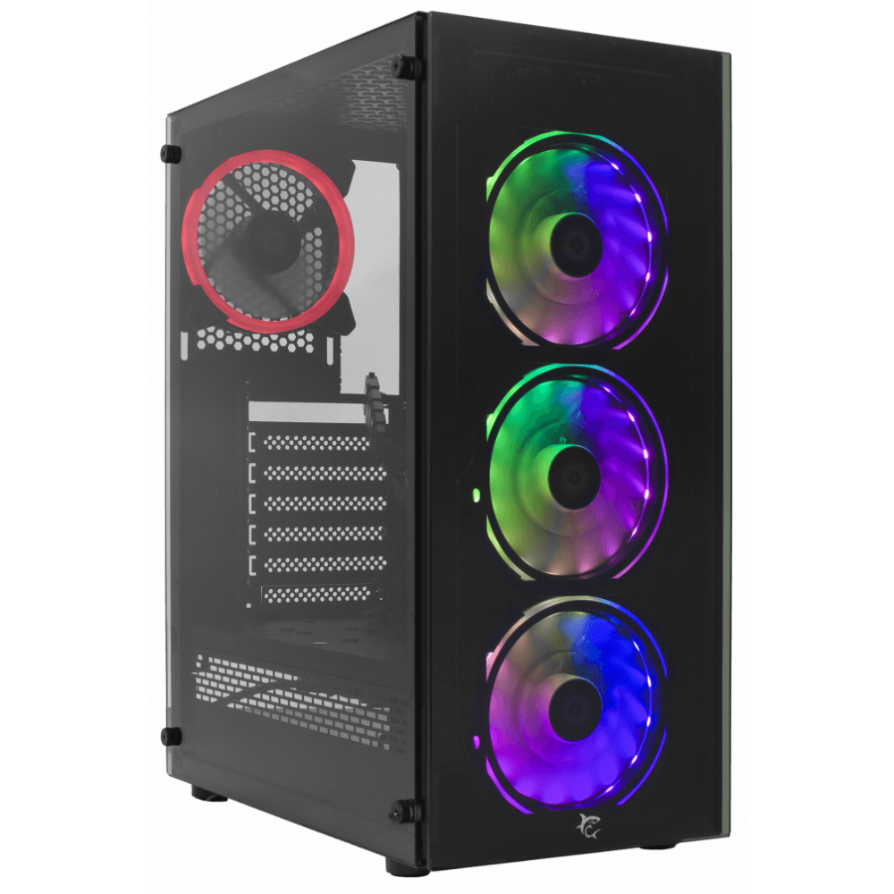 Boitier Gamer White Shark BUNKER / Noir / LED Rouge
