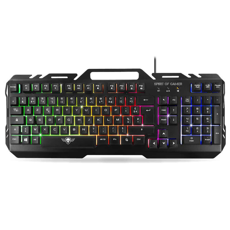 SPIRIT OF GAMER x MK600, Pack Clavier Souris Sans Fil Gamer Noir