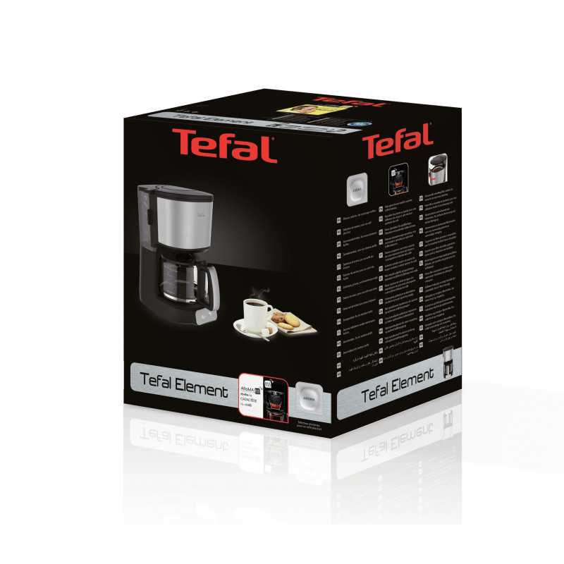 cafetière Tefal inox 15 tasses Noir