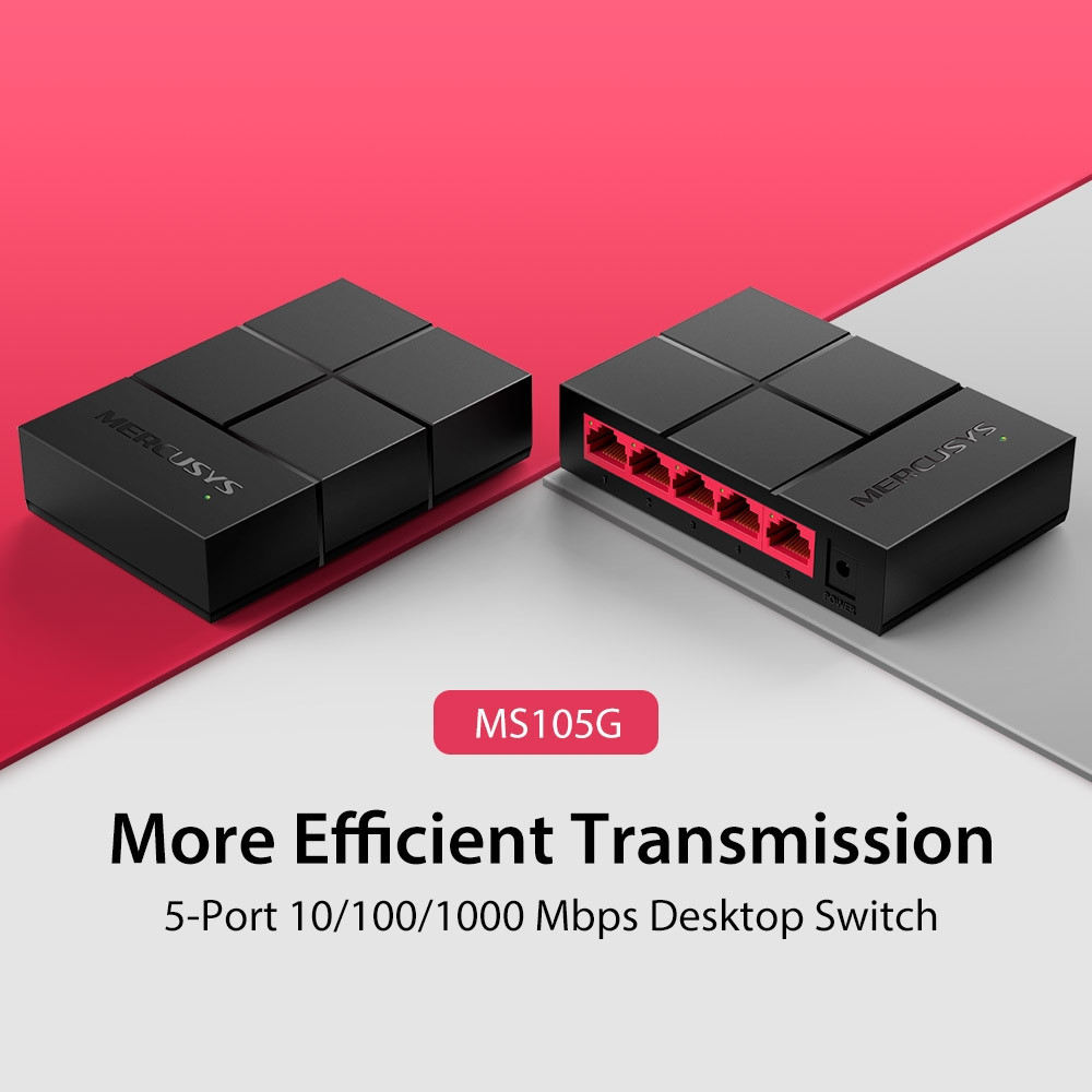 Switch de bureau 5 ports MERCUSYS MS105G / 10/100/1000 Mbps