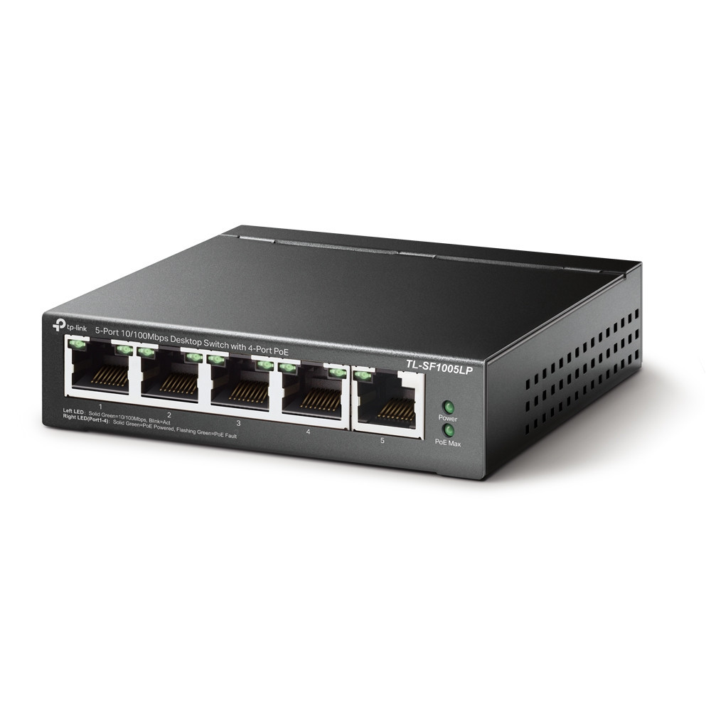 Switch de bureau TP-Link 5 ports 10/100 Mbps avec 4 ports PoE
