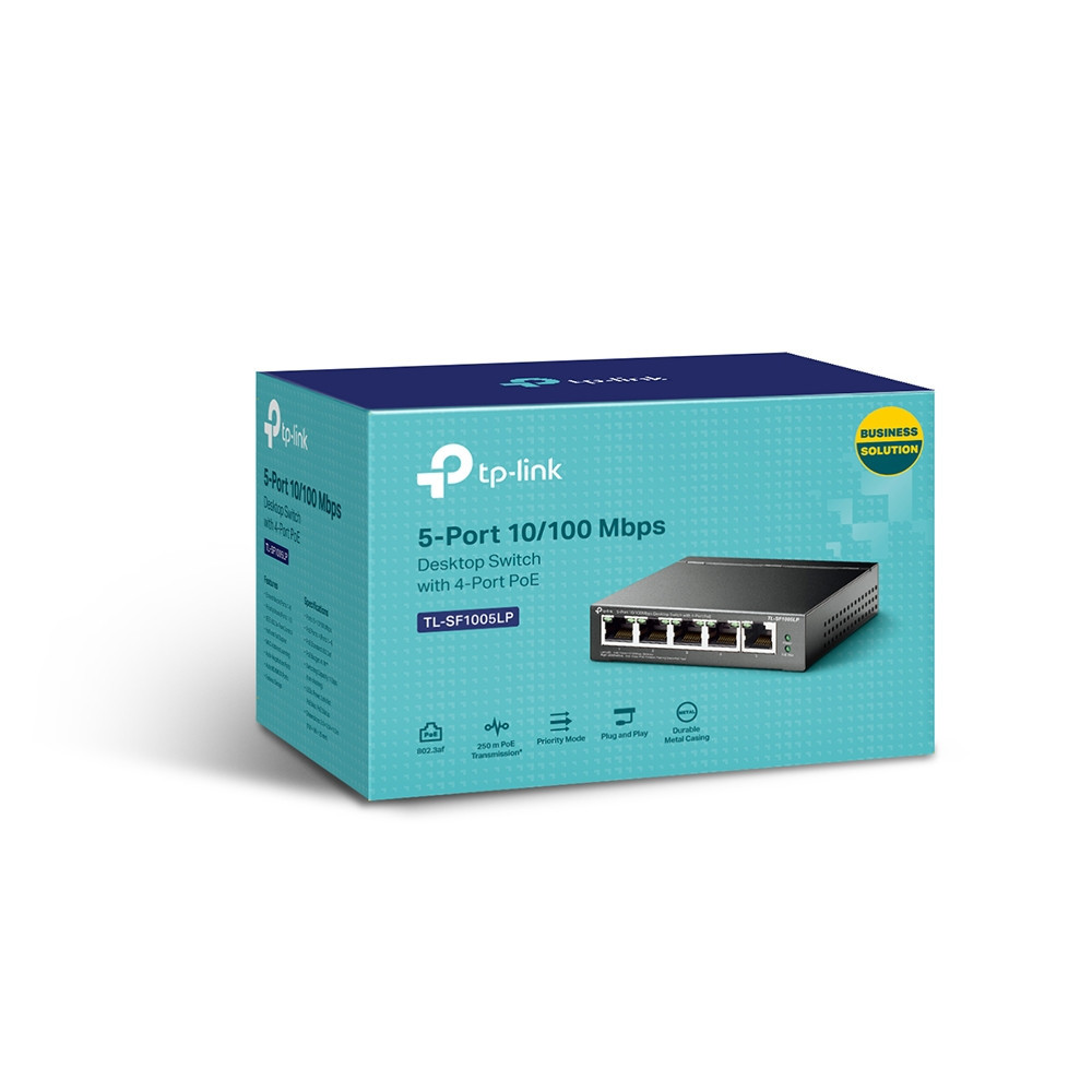 Switch de bureau TP-Link 5 ports 10/100 Mbps avec 4 ports PoE