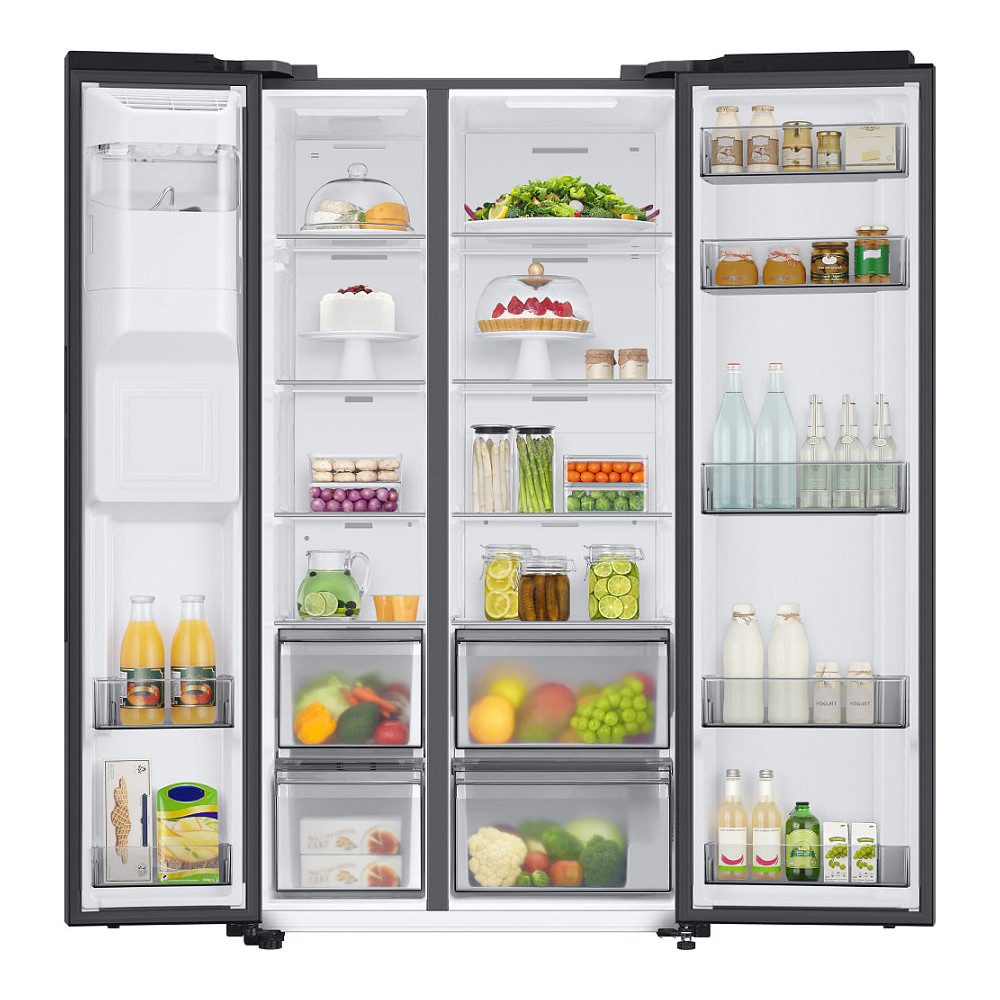 Réfrigérateur SAMSUNG No Frost INVERTER Side by Side 609 Litres / Carbone / Avec Distributeur d'eau