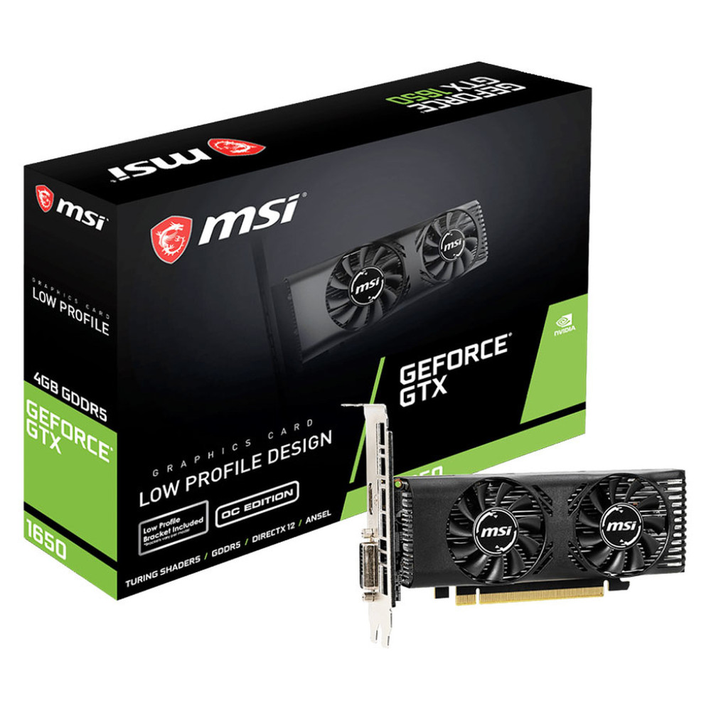 Carte graphique MSI GTX 1650 4GT LP OC / 4 Go