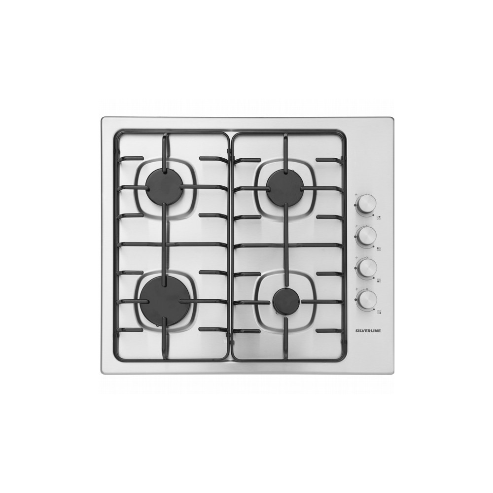 Plaque de cuisson Encastrable SILVERLINE / 4 Feux / Inox Thermocouple / laterale