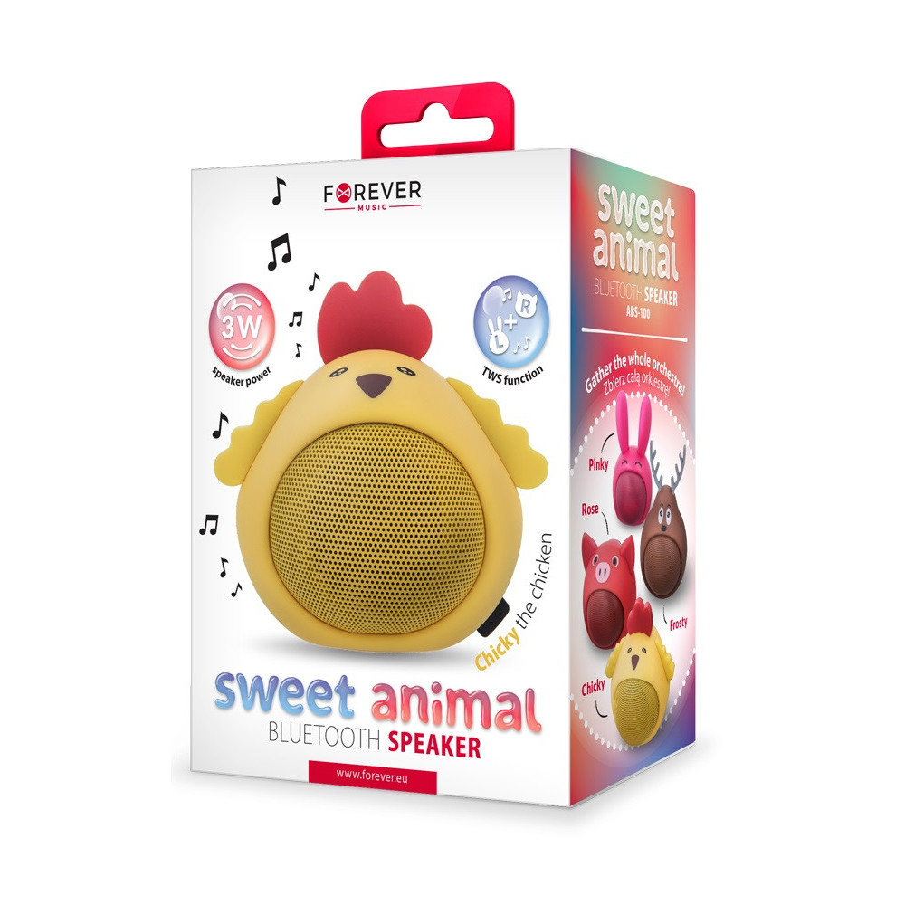 Haut-parleur Bluetooth Forever Sweet Animal Chicken Chicky / Jaune