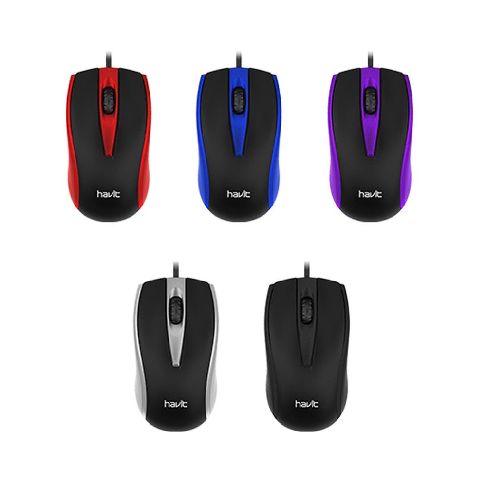 Souris USB Havit MS871 / Noir et Gris