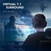 Casque Micro Filaire Gamer Anker Soundcore Strike 3 / 7.1 Virtual Surround Sound / Noir et Bleu