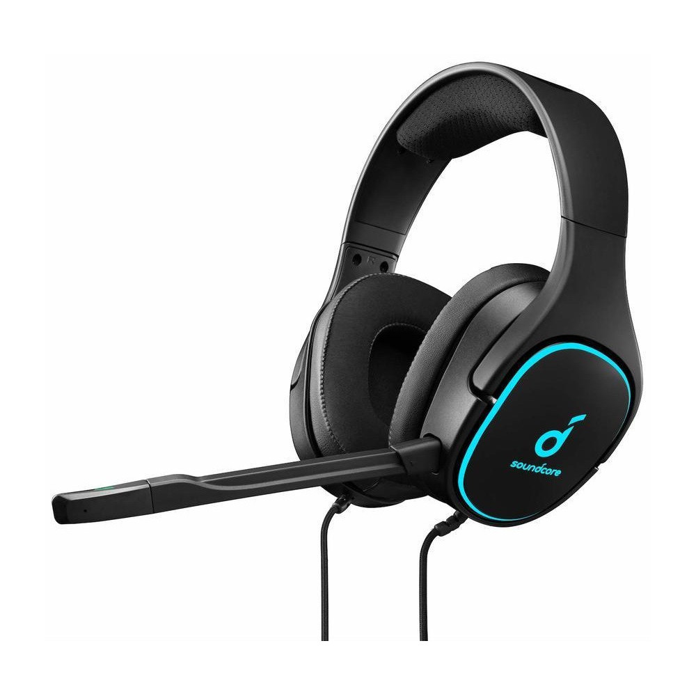 Casque Micro Filaire Gamer Anker Soundcore Strike 3 / 7.1 Virtual Surround Sound / Noir et Bleu