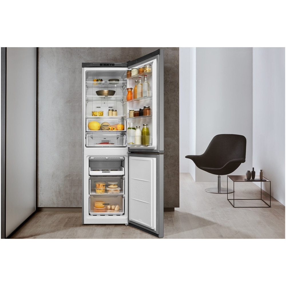 Réfrigérateur Combiné Whirlpool 320L NoFrost / Inox + Livraison + Installation et Mise en Place Gratuites