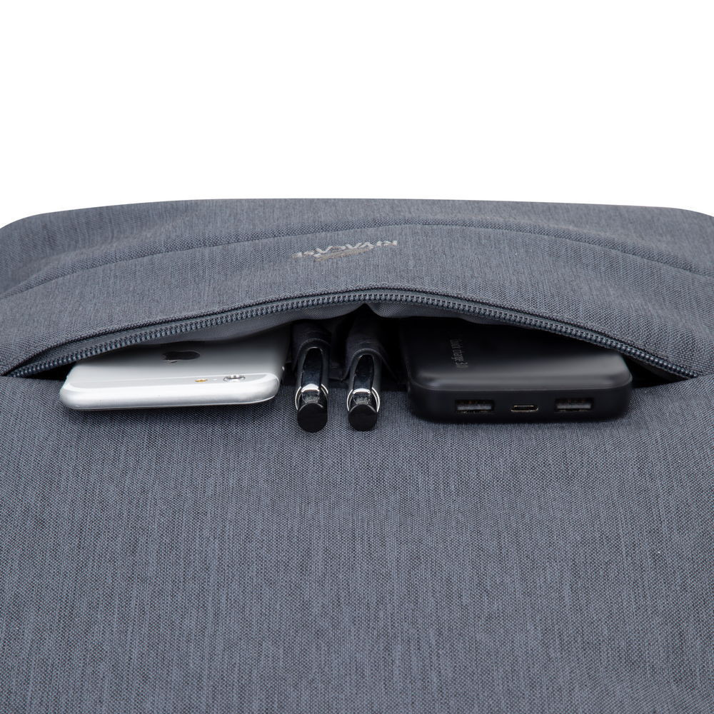 Sac à dos antivol pour pc portable 15.6" RivaCase 7562 / Gris Foncé