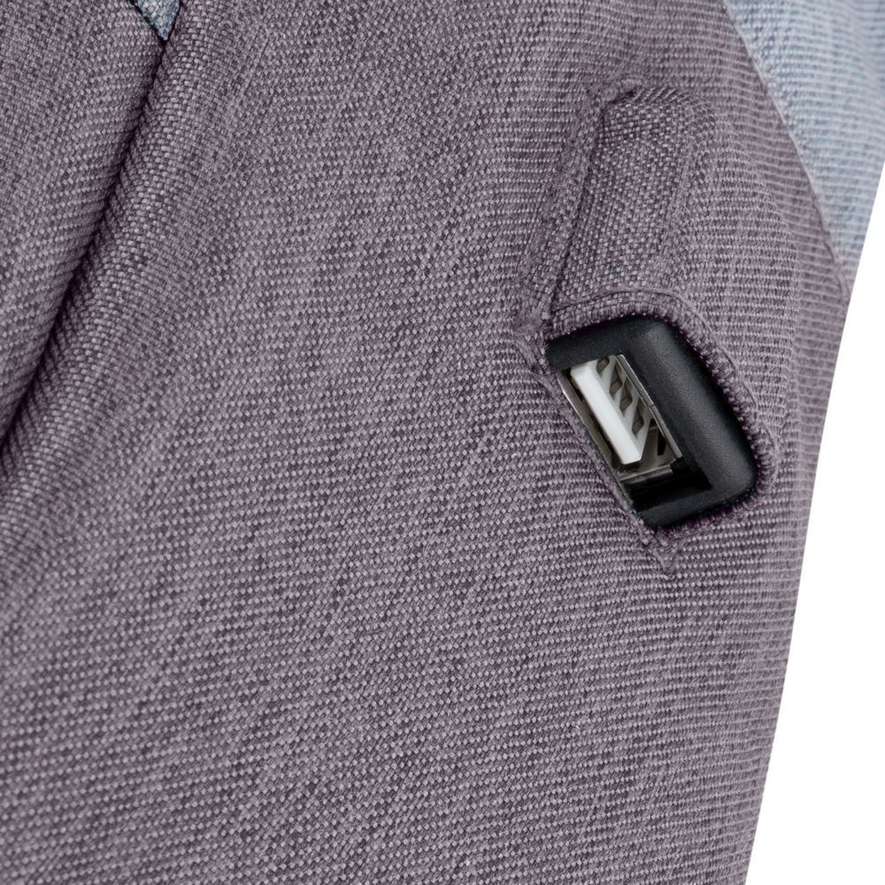 Sac à dos antivol pour pc portable 15.6" RivaCase 7562 / Gris et Moka