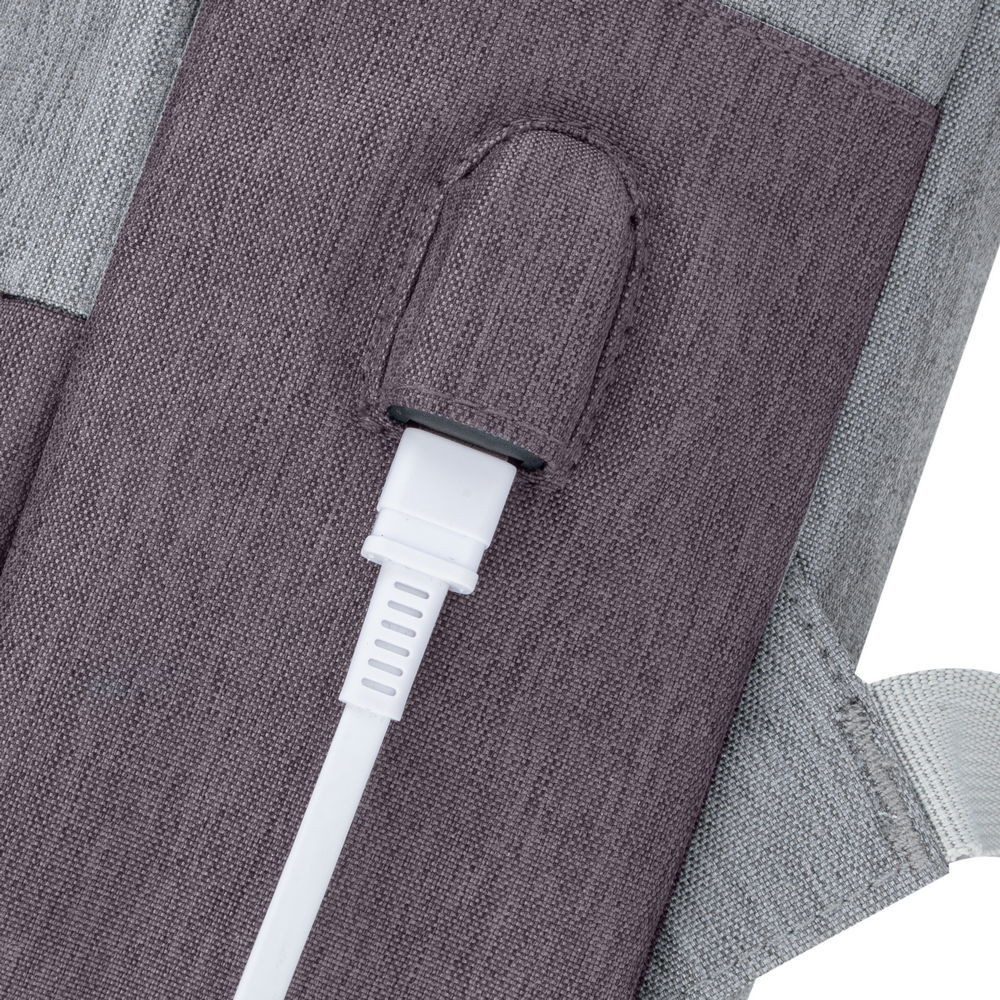 Sac à dos antivol pour pc portable 15.6" RivaCase 7562 / Gris et Moka