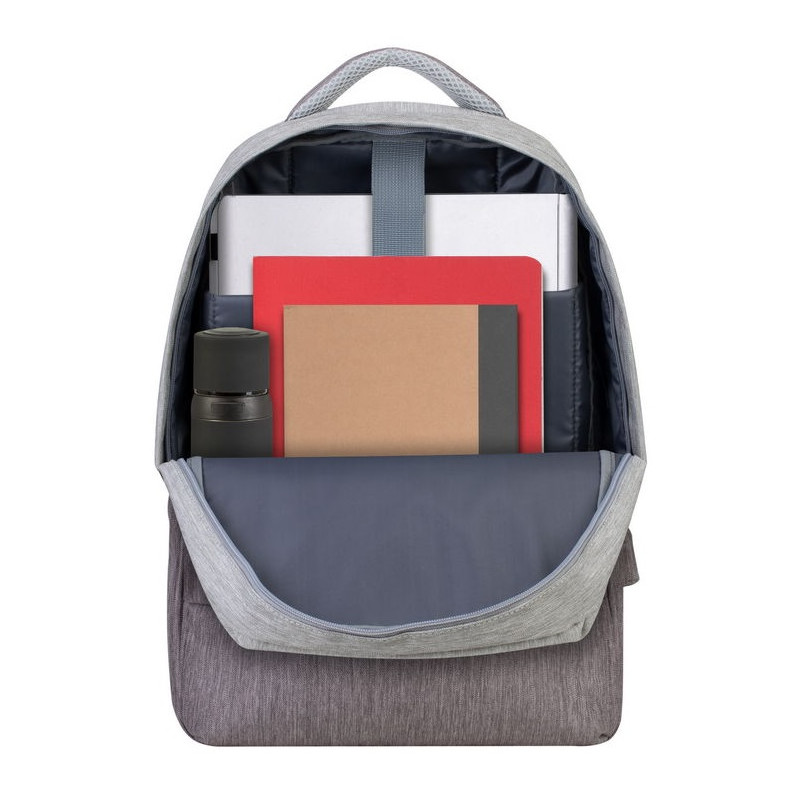 Sac à dos antivol pour pc portable 15.6" RivaCase 7562 / Gris et Moka