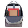 Sac à dos antivol pour pc portable 15.6" RivaCase 7562 / Gris et Moka