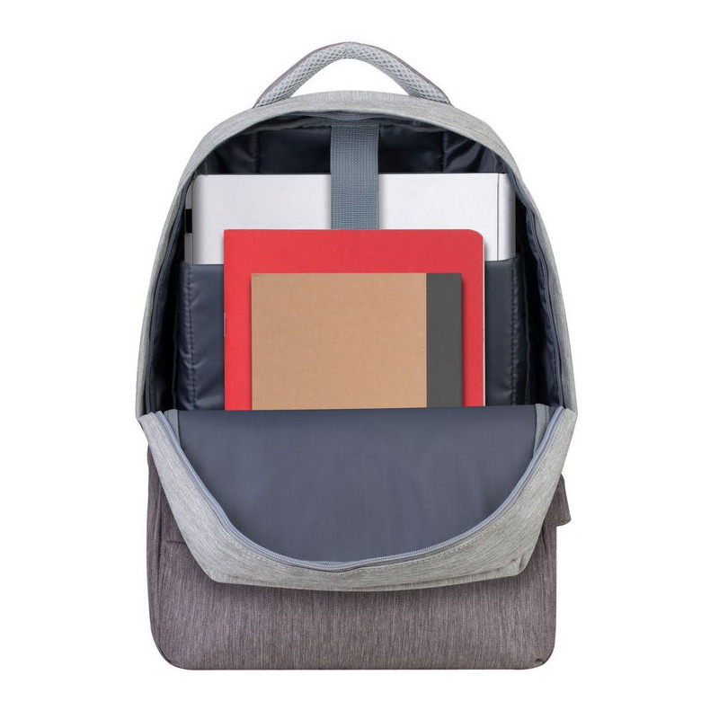 Sac à dos antivol pour pc portable 15.6" RivaCase 7562 / Gris et Moka
