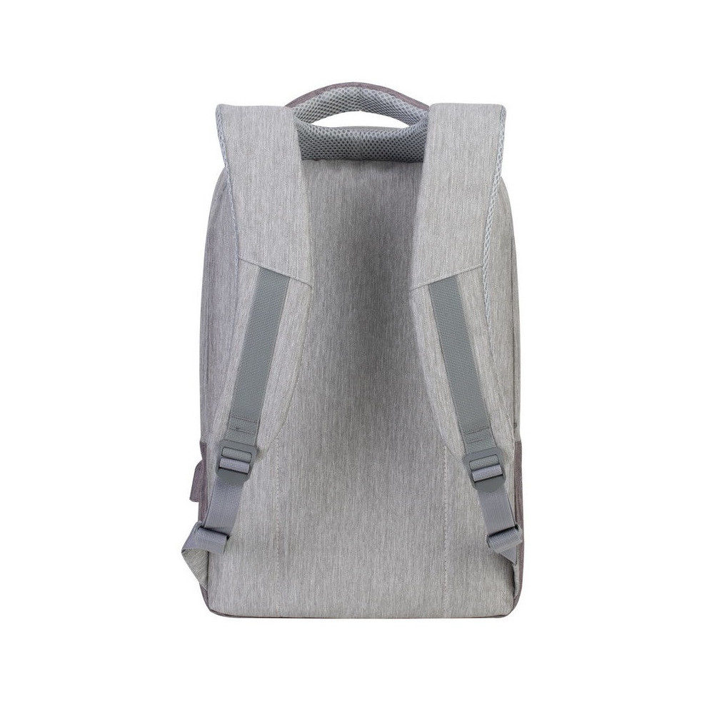 Sac à dos antivol pour pc portable 15.6" RivaCase 7562 / Gris et Moka