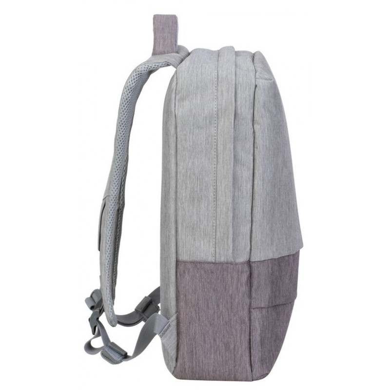 Sac à dos antivol pour pc portable 15.6" RivaCase 7562 / Gris et Moka