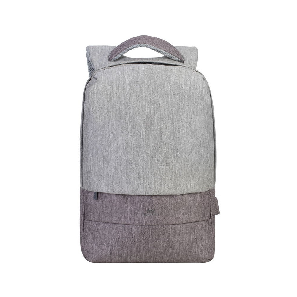 Sac à dos antivol pour pc portable 15.6" RivaCase 7562 / Gris et Moka