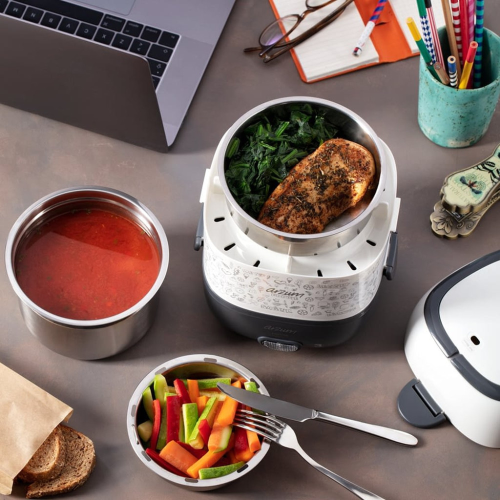 Boîte à lunch moderne Foodie Arzum AR1073 / Gris