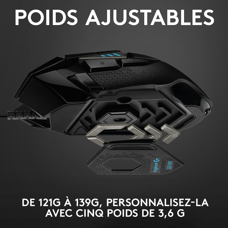 LOGITECH Souris filaire USB Gaming G502SE HERO - Souris - LOGITECH