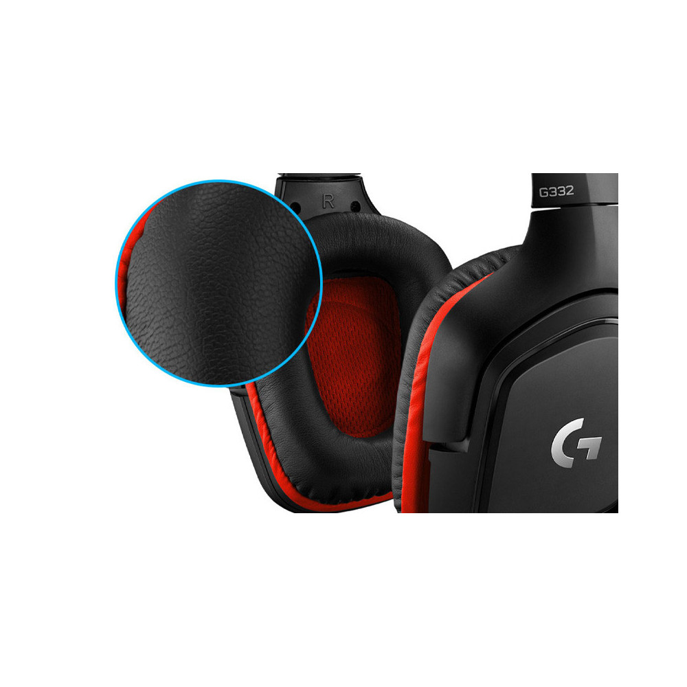 Casque Micro Gaming Logitech G332 / Noir & Rouge