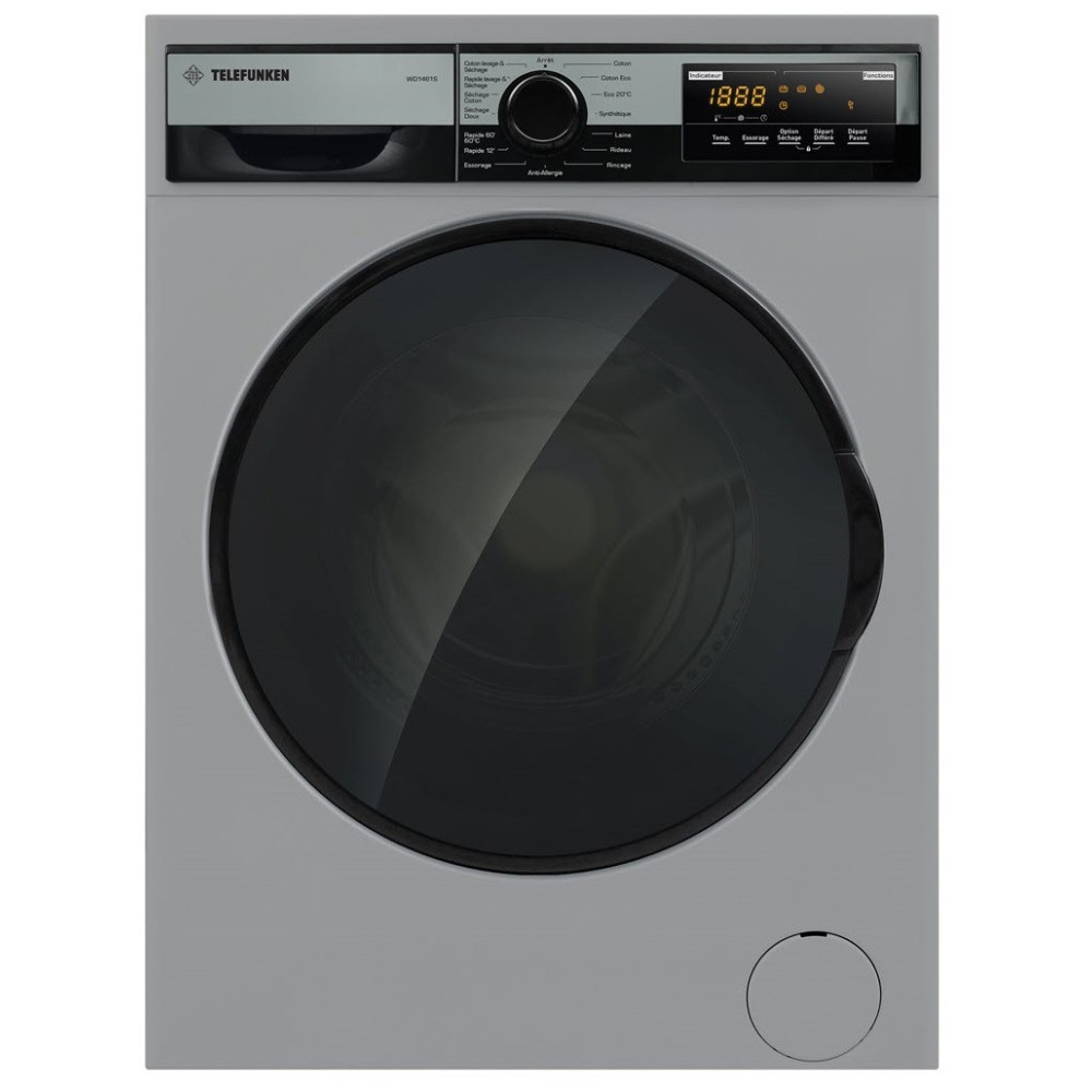 Lavante Séchante Telefunken MACH9-WD1461S / 9 Kg / Silver