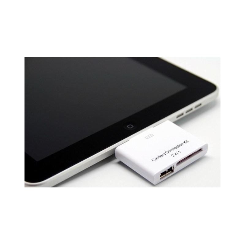 Lecteur carte Mémoire + Adaptateur iPhone/iPad/Tablette Samsung