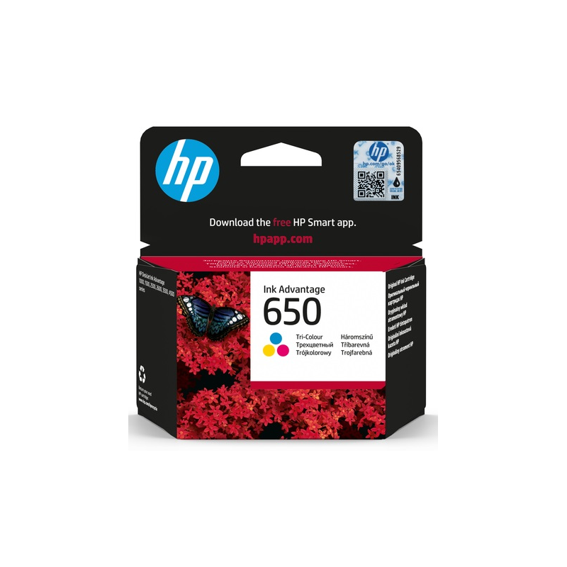 CZ102AE — HP 650 cartouche d'encre trois couleurs Advantage authentique ...