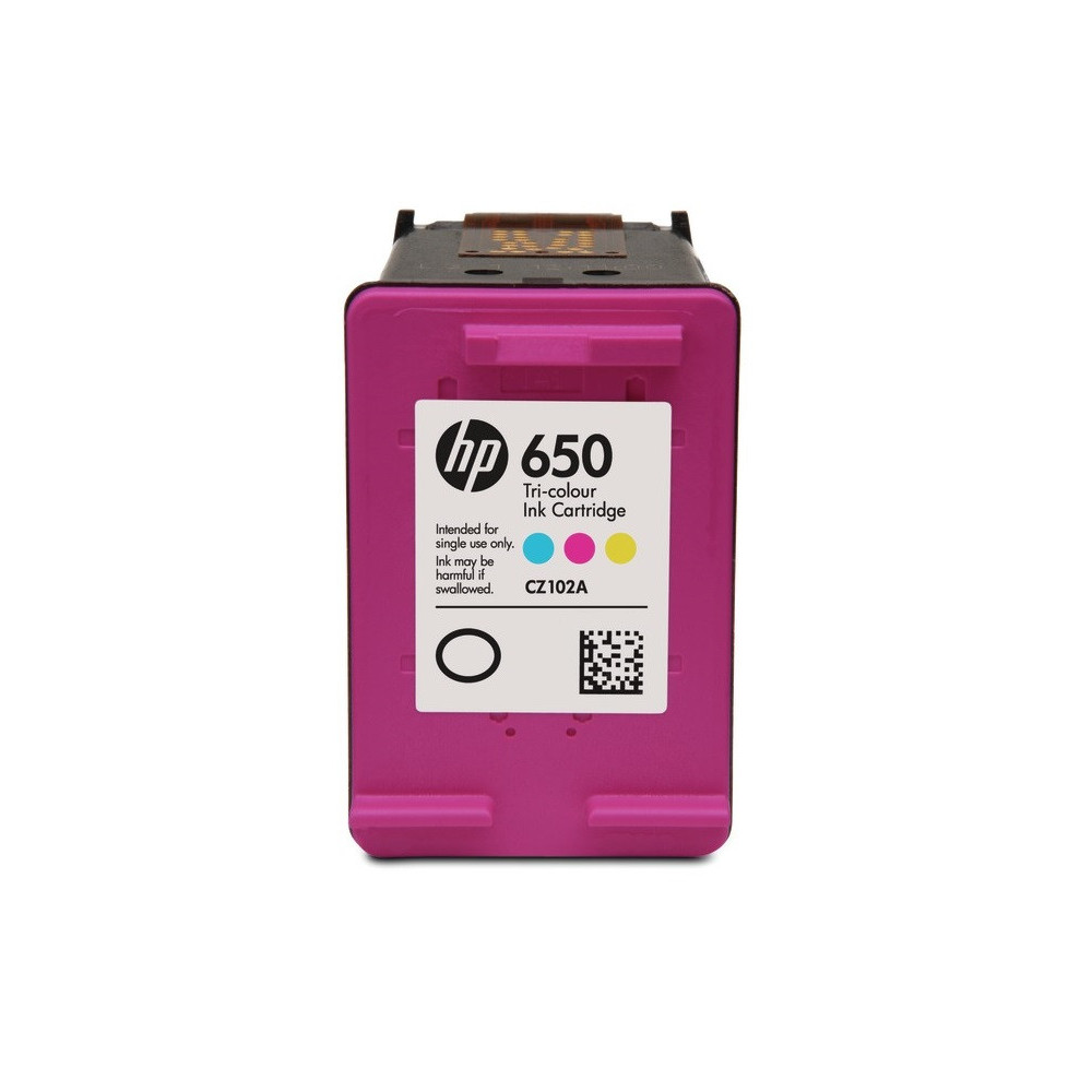 HP 650 cartouche d'encre trois couleurs Advantage authentique CZ102AE