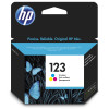 HP 123 cartouche d'encre trois couleurs F6V16AE
