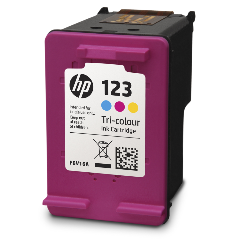 HP 123 cartouche d'encre trois couleurs F6V16AE