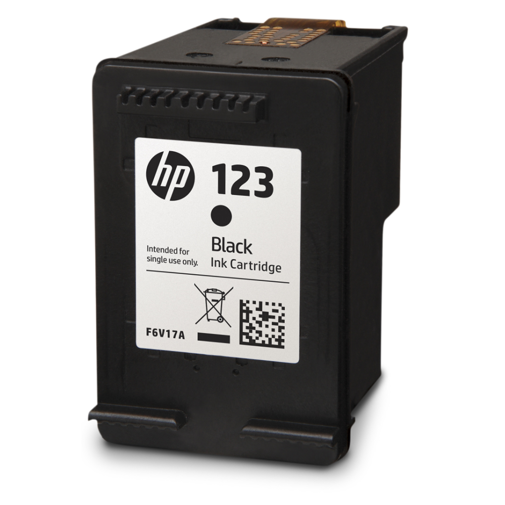 HP 123 cartouche d'encre authentique Noir / F6V17AE