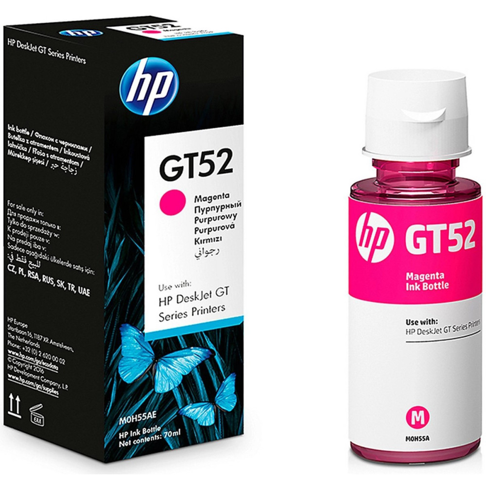 Bouteille d'encre Originale HP GT52 / Cyan / 70ml